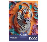Puzzle Per Ragazzi 1000 Pezzi 3D Paper Tiger Artwork Puzzle Per Adulti Giochi Rilassanti Taglio Di Precisione Offerta Come Regalo Per Tutta La Famiglia 38x26cm/1000pcs