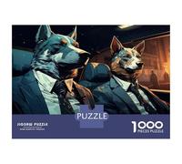 Puzzle Per Ragazzi 1000 Pezzi Alpha Wolves in Urban Suits Puzzle Giochi Rilassanti Difficile Difficile E Sfida 52x38cm/1000pcs