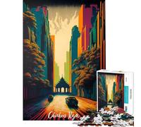 Puzzle per ragazzi 1000 pezzi artistici Chichen Itza per compleanno Natale Migliora la memoria Giocattolo antistress Adatto dai 14 anni in su (38x52cm)