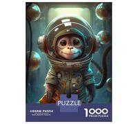 Puzzle Per Ragazzi 1000 Pezzi Astronaut Space Monkey Ape Puzzle Per Adulti Giochi Rilassanti Taglio Di Precisione Offerta Come Regalo Per Tutta La Famiglia 70x50cm/1000pcs