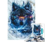 Puzzle per ragazzi 1000 pezzi Aurora's Wolf Puzzle per ragazzi Giocattolo antistress Analisi e logica Aiutano l'esercizio del cervello (Dimensioni 50x75cm)