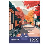 Puzzle Per Ragazzi 1000 Pezzi Autumn in Japan Puzzle Per Adulti Gioco Pratico Sfida Difficile Ideale Come Regalo 38x26cm/1000pcs