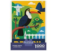Puzzle Per Ragazzi 1000 Pezzi Brazil Travel Puzzle Per Adulti Gioco Pratico Sfida Difficile Ideale Come Regalo 38x26cm/1000pcs