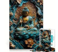 Puzzle per ragazzi 1000 pezzi,calma,Buddha,Zen,Kintsugi,taglio preciso,divertente,creativo,gioco per la mente,relax,divertimento,regalo di Natale,arte (38x52cm)