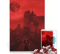 Puzzle per ragazzi 1000 pezzi Castello di Dracula, gioco impossibile, attività per famiglie, ideale come regalo per tutta la famiglia 38x26cm