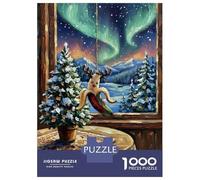 Puzzle Per Ragazzi 1000 Pezzi Christmas Banana Reindeer Ornament Painting Puzzle Gioco Rompicapo Un'opera D'arte Regali Unici Per Compleanno E Natale 38x26cm/1000pcs