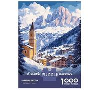 Puzzle Per Ragazzi 1000 Pezzi Cortina DAmpezzo Italy Puzzle Gioco Rompicapo Un'opera D'arte Regali Unici Per Compleanno E Natale 38x26cm/1000pcs