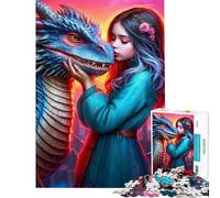 Puzzle per ragazzi 1000 pezzi Drago e Sognatore Puzzle per ragazzi Giocattolo antistress Analisi e logica aiutano ad allenare il cervello (Dimensioni 50x75cm)