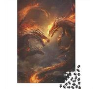 Puzzle Per Ragazzi 1000 Pezzi Dragon Battle Epic Fantasy Artwork Puzzle Per Adulti Giochi Per Famiglie Analisi E Logica Come Regali Per Tutta La Famiglia 52x38cm/1000pcs