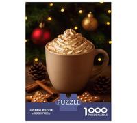 Puzzle Per Ragazzi 1000 Pezzi Festive Hot Chocolate with Gingerbread Cookies Puzzle Giochi Rilassanti Difficile Difficile E Sfida 70x50cm/1000pcs