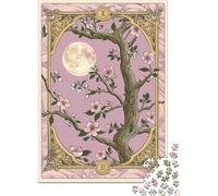 Puzzle Per Ragazzi 1000 Pezzi Full Moon Blossom Tarot Deck Puzzle Per Adulti Giochi Per Famiglie Decorazione Perfetta Ideale Come Regalo 70x50cm/1000pcs