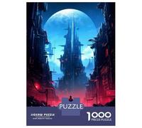 Puzzle Per Ragazzi 1000 Pezzi Futuristic Cyber City Puzzle Per Adulti Gioco Pratico Sfida Difficile Ideale Come Regalo 52x38cm/1000pcs