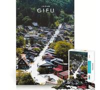 Puzzle per ragazzi 1000 pezzi Gifu Giappone Taglio preciso Gioco Rompicapo Regalo Gioco rilassante Regalo di Natale Arte (38x26cm)