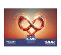 Puzzle Per Ragazzi 1000 Pezzi Heart Shaped Infinity Symbol Puzzle Giochi Rilassanti Difficile Difficile E Sfida 38x26cm/1000pcs