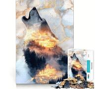 Puzzle per ragazzi 1000 pezzi Il richiamo dell'orizzonte dorato Taglio preciso Divertimento Creativo Gioco per la mente Relax Divertimento Regalo di Natale Arte (38x52cm)