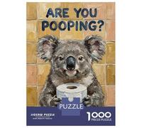 Puzzle Per Ragazzi 1000 Pezzi Koala with Toilet Paper Painting Puzzle Gioco Rompicapo Un'opera D'arte Regali Unici Per Compleanno E Natale 52x38cm/1000pcs