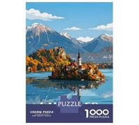Puzzle Per Ragazzi 1000 Pezzi Lake Bled Slovenia Travel Puzzle Gioco Rompicapo Un'opera D'arte Regali Unici Per Compleanno E Natale 38x26cm/1000pcs