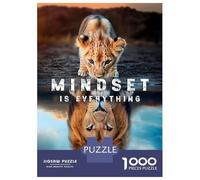 Puzzle Per Ragazzi 1000 Pezzi Lion Cub Mindset Puzzle Per Adulti Giocattoli Fai Da Te Analisi E Logica Regali Unici Per Compleanno E Natale 38x26cm/1000pcs