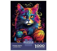 Puzzle Per Ragazzi 1000 Pezzi More Cat And Wool Puzzle Per Adulti Gioco Pratico Sfida Difficile Ideale Come Regalo 38x26cm/1000pcs