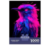 Puzzle Per Ragazzi 1000 Pezzi Neon Bird Digital Art Puzzle Giochi Rilassanti Difficile Difficile E Sfida 52x38cm/1000pcs