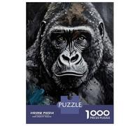 Puzzle Per Ragazzi 1000 Pezzi Oil Painted Gorilla Puzzle Per Adulti Gioco Pratico Sfida Difficile Ideale Come Regalo 52x38cm/1000pcs