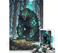 Puzzle per ragazzi 1000 pezzi Orso della foresta maledetto, giocattoli fai da te, decorazioni artistiche per la casa, ideale come regalo per tutta la famiglia 50x75cm