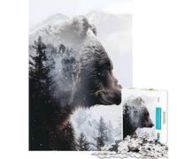 Puzzle per ragazzi 1000 pezzi Orso Guardiano Invernale Puzzle da 1000 pezzi Giocattolo educativo Sfida impegnativa Bellissimo design Gioco (38x52cm)