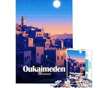 Puzzle per ragazzi 1000 pezzi Oukaimeden Marocco di notte Gioco avvincente per coltivare la pazienza rompicapo difficile ideale come regalo di compleanno (dimensioni 75x50cm)