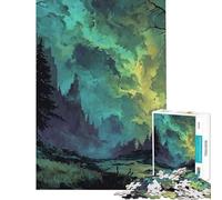 Puzzle per ragazzi 1000 pezzi Paesaggio mistico della foresta con rovine di un castello Puzzle antistress per ragazzi Analisi e logica aiutano ad allenare il cervello (Dimensioni 50x75cm)