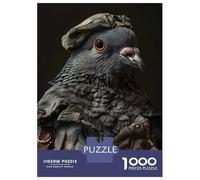 Puzzle Per Ragazzi 1000 Pezzi Pigeon in Uniform Puzzle Per Adulti Gioco Pratico Taglio Di Precisione Attività Divertenti A Casa 70x50cm/1000pcs