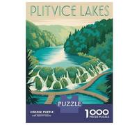 Puzzle Per Ragazzi 1000 Pezzi Plitvice Lakes Travel Puzzle Per Adulti Gioco Pratico Taglio Di Precisione Attività Divertenti A Casa 52x38cm/1000pcs