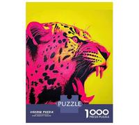 Puzzle Per Ragazzi 1000 Pezzi Red And Yellow Jaguar Puzzle Per Adulti Gioco Pratico Sfida Difficile Ideale Come Regalo 38x26cm/1000pcs