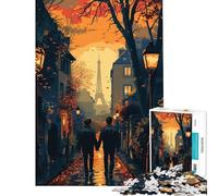 Puzzle per ragazzi 1000 pezzi romanticismo parigino giochi rilassanti giocattolo intellettuale ottimi regali e giocattoli per attività in famiglia (dimensioni 38x52cm)