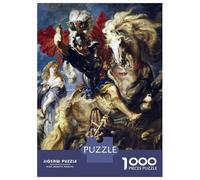 Puzzle Per Ragazzi 1000 Pezzi Saint George And Dragon Puzzle Per Adulti Giochi Rilassanti Taglio Di Precisione Offerta Come Regalo Per Tutta La Famiglia 38x26cm/1000pcs