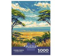 Puzzle Per Ragazzi 1000 Pezzi Serengeti National Park, Tanzania Art Puzzle Giochi Rilassanti Difficile Difficile E Sfida 38x26cm/1000pcs