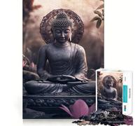 Puzzle per ragazzi 1000 pezzi Statua di Buddha in meditazione Taglio preciso Divertente Gioco creativo per la mente Rilassante Divertimento Regalo di Natale artistico (38x26cm)