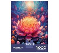 Puzzle Per Ragazzi 1000 Pezzi Surreal Lotus Flower Puzzle Per Adulti Gioco Pratico Sfida Difficile Ideale Come Regalo 38x26cm/1000pcs