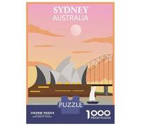 Puzzle Per Ragazzi 1000 Pezzi Sydney Opera House Sunset Puzzle Giochi Rilassanti Difficile Difficile E Sfida 70x50cm/1000pcs