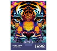 Puzzle Per Ragazzi 1000 Pezzi Tiger Pop Art Animal Face Puzzle Per Adulti Gioco Pratico Sfida Difficile Ideale Come Regalo 70x50cm/1000pcs