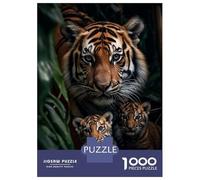 Puzzle Per Ragazzi 1000 Pezzi Tiger With Cubs Puzzle Per Adulti Gioco Pratico Taglio Di Precisione Attività Divertenti A Casa 70x50cm/1000pcs