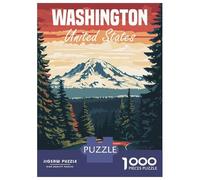 Puzzle Per Ragazzi 1000 Pezzi Washington State Travel Puzzle Per Adulti Gioco Pratico Taglio Di Precisione Attività Divertenti A Casa 70x50cm/1000pcs