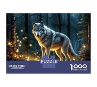 Puzzle Per Ragazzi 1000 Pezzi Wolf in Enchanted Forest Puzzle Per Adulti Giocattoli Fai Da Te Analisi E Logica Regali Unici Per Compleanno E Natale 38x26cm/1000pcs