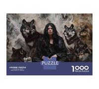 Puzzle Per Ragazzi 1000 Pezzi Wolf Spirit Art Print Puzzle Giochi Rilassanti Difficile Difficile E Sfida 70x50cm/1000pcs