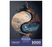 Puzzle Per Ragazzi 1000 Pezzi Yin Yang Day And Night Puzzle Giochi Rilassanti Difficile Difficile E Sfida 52x38cm/1000pcs