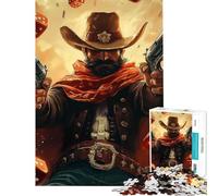Puzzle per ragazzi 1000 Pistolero Western con Poncho Divertimento da fare a casa Attività per migliorare la memoria Giochi divertenti Adatto a persone dai 14 anni in su 50x75cm