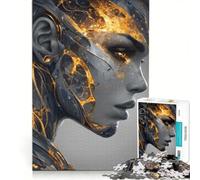 Puzzle per ragazzi 1000 Profilo di donna cibernetica, giocattoli fai da te, decorazioni artistiche per la casa, ideale come regalo per tutta la famiglia 50x75cm