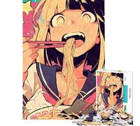 Puzzle per ragazzi 1000 Ragazza anime felice che mangia ramen per compleanno Natale Migliora la memoria Giocattolo antistress Adatto dai 14 anni in su (38x52cm)