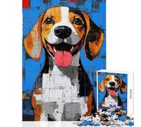 Puzzle per ragazzi 1000 ritratti di beagle da dipingere Gioco pratico Adatto alle coppie Giocattolo decorativo per la casa compleanno e Natale (38x52cm)