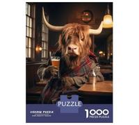 Puzzle Per Ragazzi 1000 Scottish Highland Cow Puzzle Per Ragazzi Giochi Rilassanti Modelli Da Assemblare Offerta Come Regali Per Tutta La Famiglia 70x50cm/1000pcs