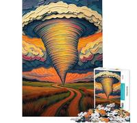 Puzzle per ragazzi 1000 Tornado in Tornado Alley - Puzzle Furia della Natura 1000 Giocattolo Decorazione da parete Un'opera d'arte Regali di Natale e compleanno (38x52cm)
